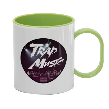 Trap music, Κούπα (πλαστική) (BPA-FREE) Polymer Πράσινη για παιδιά, 330ml