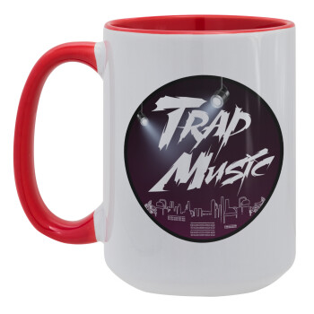 Trap music, Κούπα Mega 15oz, κεραμική Κόκκινη, 450ml