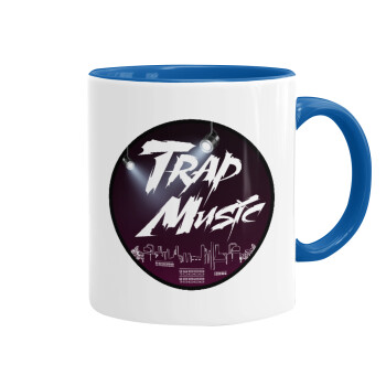 Trap music, Mug colored blue, ceramic, 330ml