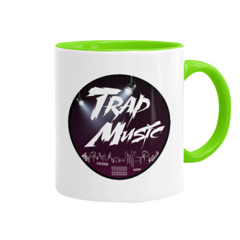 Trap music, Mug colored light green, ceramic, 330ml