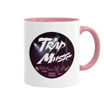 Trap music, Mug colored pink, ceramic, 330ml