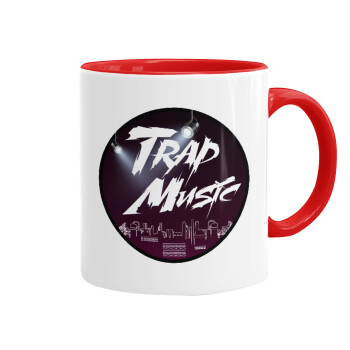 Trap music, Mug colored red, ceramic, 330ml