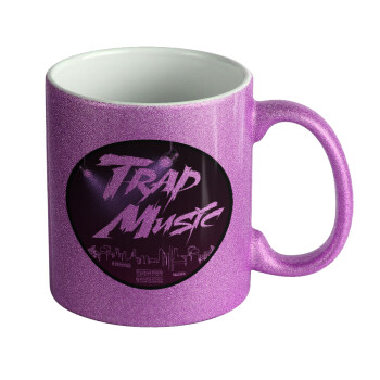 Trap music, Κούπα Μωβ Glitter που γυαλίζει, κεραμική, 330ml