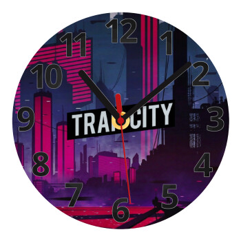 Trap city, Ρολόι τοίχου γυάλινο (20cm)