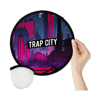 Trap city, Βεντάλια υφασμάτινη αναδιπλούμενη με θήκη (20cm)