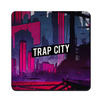 Trap city, Τετράγωνο μαγνητάκι ξύλινο 9x9cm
