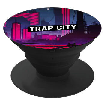 Trap city, Pop Socket Μαύρο Βάση Στήριξης Κινητού στο Χέρι