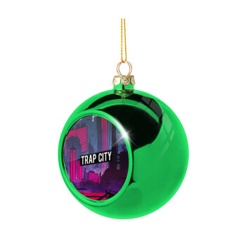 Trap city, Χριστουγεννιάτικη μπάλα δένδρου Πράσινη 8cm