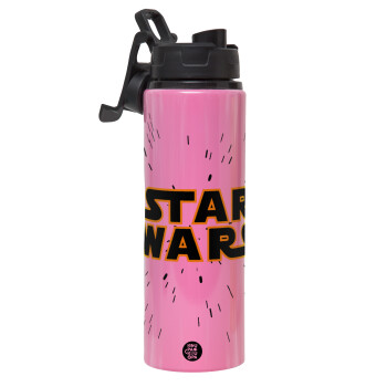 Star Wars, Metallic water bottle with safety lid, 850ml aluminum