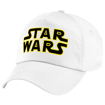 Star Wars, 5-Panel Cap White, 100% Cotton (Twill), (UNISEX, ONE SIZE)