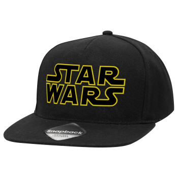 Star Wars, Καπέλο Ενηλίκων Flat Snapback Μαύρο, (100% ΒΑΜΒΑΚΕΡΟ TWILL, ΕΝΗΛΙΚΩΝ, UNISEX, ONE SIZE)