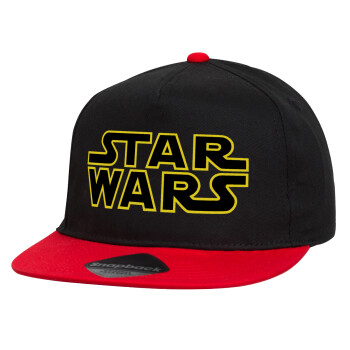 Star Wars, Καπέλο παιδικό snapback, 100% Βαμβακερό, Μαύρο/Κόκκινο