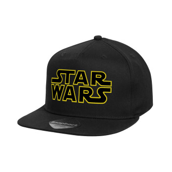 Star Wars, Καπέλο παιδικό Flat Snapback, Μαύρο (100% ΒΑΜΒΑΚΕΡΟ, ΠΑΙΔΙΚΟ, UNISEX, ONE SIZE)