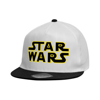 Star Wars, Καπέλο παιδικό Snapback, 100% Βαμβακερό, Λευκό