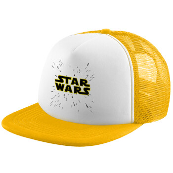Star Wars, Καπέλο Soft Trucker με Δίχτυ Κίτρινο/White 