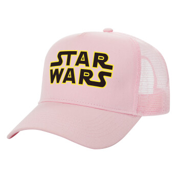 Star Wars, Καπέλο Παιδικό Structured Trucker, με Δίχτυ, ΡΟΖ (100% ΒΑΜΒΑΚΕΡΟ, ΠΑΙΔΙΚΟ, UNISEX, ONE SIZE)