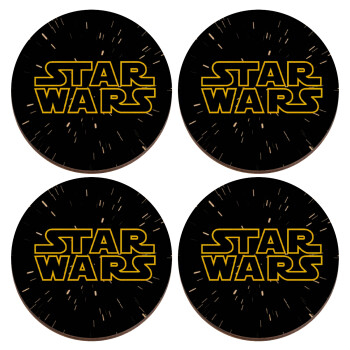 Star Wars, ΣΕΤ x4 Σουβέρ ξύλινα στρογγυλά plywood (9cm)