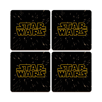 Star Wars, ΣΕΤ x4 Σουβέρ ξύλινα τετράγωνα plywood (9cm)