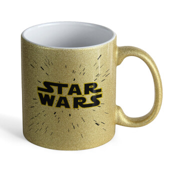Star Wars, Κούπα Χρυσή Glitter που γυαλίζει, κεραμική, 330ml