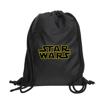 Star Wars, Τσάντα πλάτης πουγκί GYMBAG Μαύρη, με τσέπη (40x48cm) & χονδρά κορδόνια