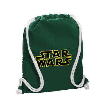 Star Wars, Τσάντα πλάτης πουγκί GYMBAG BOTTLE GREEN, με τσέπη (40x48cm) & χονδρά λευκά κορδόνια