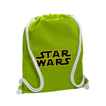 Star Wars, Τσάντα πλάτης πουγκί GYMBAG LIME GREEN, με τσέπη (40x48cm) & χονδρά κορδόνια