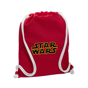 Star Wars, Τσάντα πλάτης πουγκί GYMBAG Κόκκινη, με τσέπη (40x48cm) & χονδρά κορδόνια