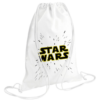 Star Wars, Τσάντα πλάτης πουγκί GYMBAG λευκή (28x40cm)