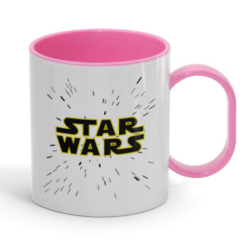 Star Wars, Κούπα (πλαστική) (BPA-FREE) Polymer Ροζ για παιδιά, 330ml