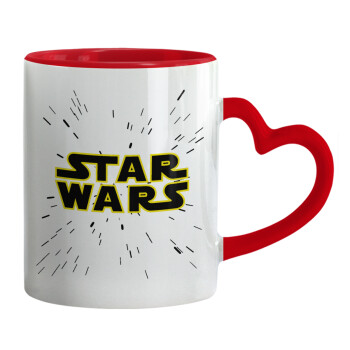 Star Wars, Mug heart red handle, ceramic, 330ml