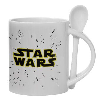 Star Wars, Ceramic coffee mug with Spoon, 330ml (1pcs)