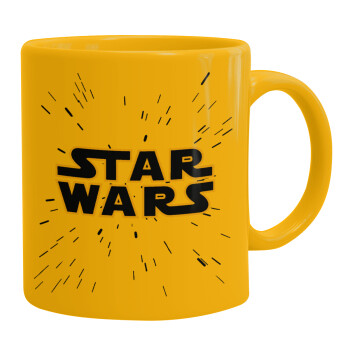 Star Wars, Ceramic coffee mug yellow, 330ml (1pcs)