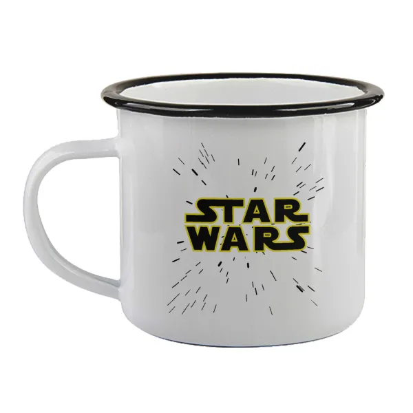 Star Wars — Enamel mug with black rim, 360ml