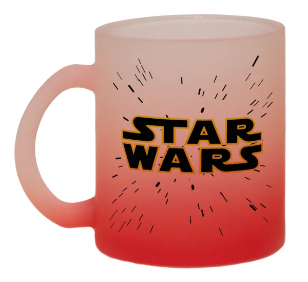Star Wars — Κούπα γυάλινη δίχρωμη με βάση το κόκκινο ματ, 330ml