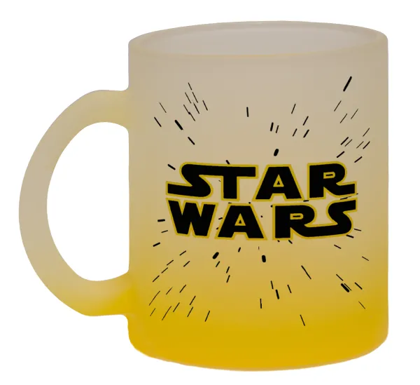 Star Wars — Κούπα γυάλινη δίχρωμη με βάση το κίτρινο ματ, 330ml