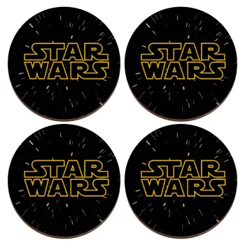 Star Wars, ΣΕΤ x4 Σουβέρ ξύλινα στρογγυλά plywood (9cm)