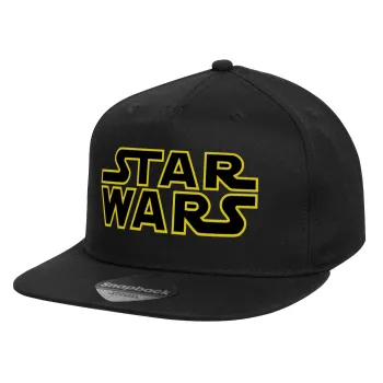 Star Wars, Καπέλο παιδικό Flat Snapback, Μαύρο (100% ΒΑΜΒΑΚΕΡΟ, ΠΑΙΔΙΚΟ, UNISEX, ONE SIZE)