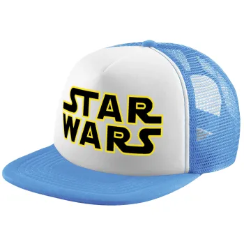 Star Wars, Child's Soft Trucker Hat with Blue/White Mesh (POLYESTER, CHILD, ONE SIZE)