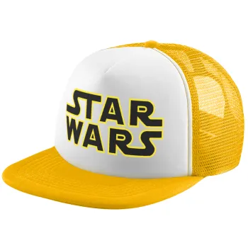 Star Wars, Καπέλο Ενηλίκων Soft Trucker με Δίχτυ Κίτρινο/White (POLYESTER, ΕΝΗΛΙΚΩΝ, UNISEX, ONE SIZE)