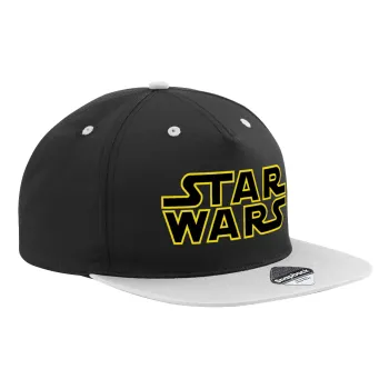 Star Wars, Καπέλο Ενηλίκων Flat Snapback Μαύρο/Γκρι, (100% ΒΑΜΒΑΚΕΡΟ TWILL, ΕΝΗΛΙΚΩΝ, UNISEX, ONE SIZE)