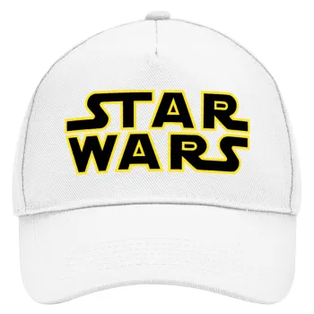 Star Wars, Adult Baseball Cap, Drill, White (100% COTTON, ADULT, UNISEX, ONE SIZE)