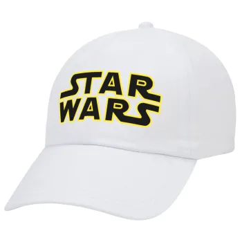Star Wars, Καπέλο Ενηλίκων Baseball Λευκό 5-φύλλο (POLYESTER, ΕΝΗΛΙΚΩΝ, UNISEX, ONE SIZE)
