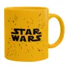 Ceramic coffee mug yellow, 330ml