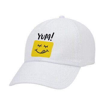 Yum!!!, Καπέλο Ενηλίκων Baseball Λευκό 5-φύλλο (POLYESTER, ΕΝΗΛΙΚΩΝ, UNISEX, ONE SIZE)