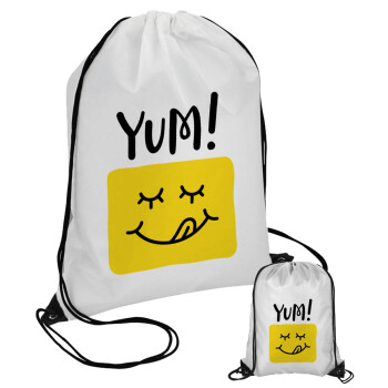 Yum!!!, Τσάντα πουγκί με μαύρα κορδόνια (1 τεμάχιο)