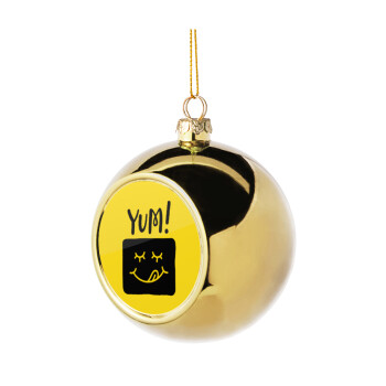 Yum!!!, Χριστουγεννιάτικη μπάλα δένδρου Χρυσή 8cm