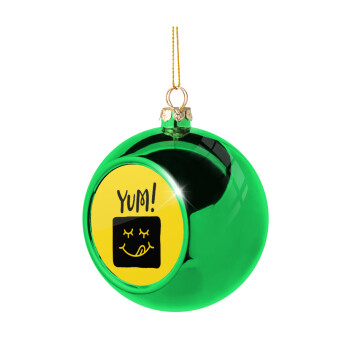 Yum!!!, Χριστουγεννιάτικη μπάλα δένδρου Πράσινη 8cm
