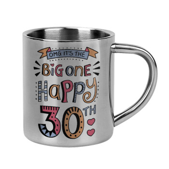 Big one Happy 30th, Mug Stainless steel double wall 300ml