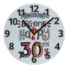 Ρολόι τοίχου γυάλινο (20cm)