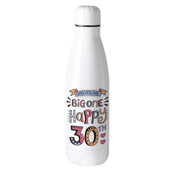 Big one Happy 30th, Metal mug thermos (Stainless steel), 500ml